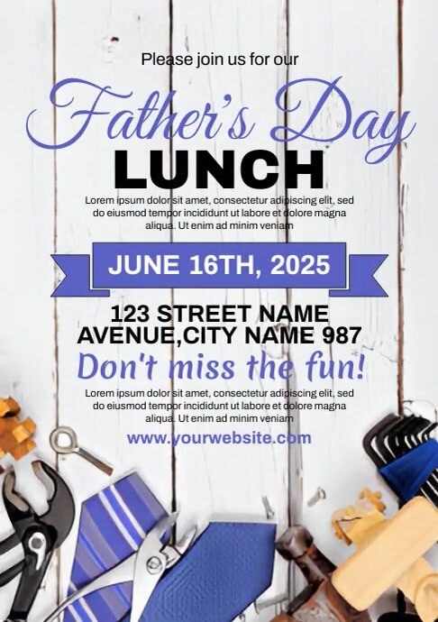 Father's Day Lunch A4 template