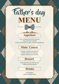 Father's Day Menu Ads A4 template