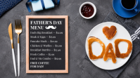 Brown Father's Day Breakfast Menu Digitalt display Template