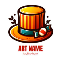 Father's day party hat design Logo template