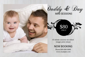 Father's Day Photography Mini Session Etiqueta template