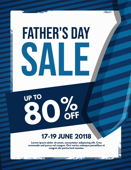 photo Father's Day Promo Template father s day sale discount poster flyer