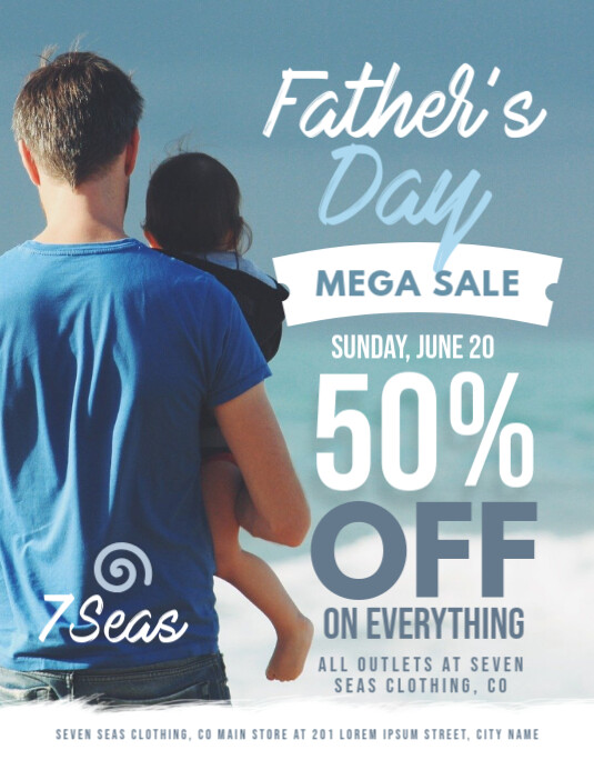 Father's Day Sale Flyer Template | PosterMyWall