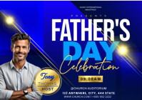 Blå Father's Day Service A3 A3 Template