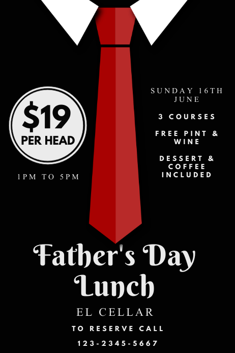 Father S Day Special Restaurant Deal Template Postermywall