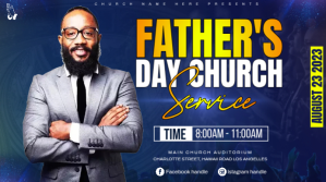 Father's day Sunday service Digitalt display (16:9) template