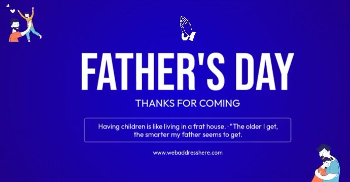 Father's day Sunday service flyer Anúncio do Facebook template