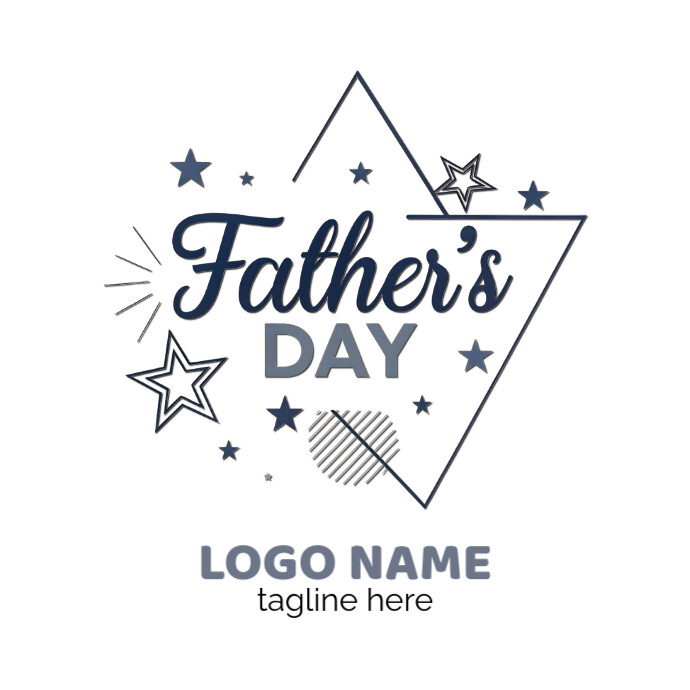 Father's day typography logo template