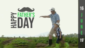 白色 Father's Day Facebook-covervideo Template