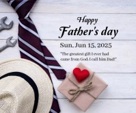 Father's day wish cards Medium Rectangle template