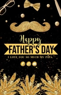 Father's Day Wish Media Página Ancho template