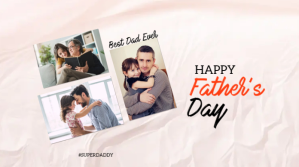 Белый Father's Day wish Twitter Post Template