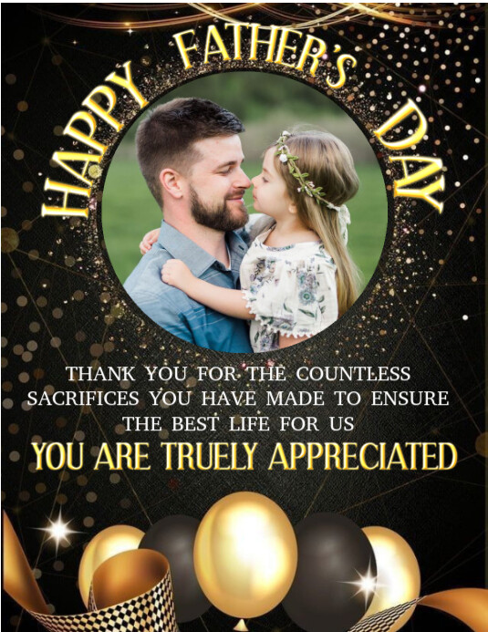 father's day wish flyer Folheto (US Letter) template