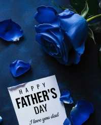 Father's day wishes template floral Instagram Portrait