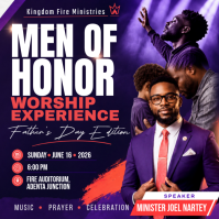 Father's Day Worship โพสต์บน Instagram template