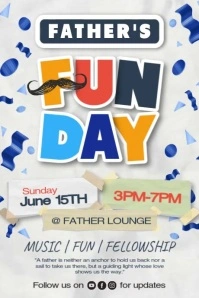 Father's Fun Day Event Plakat template