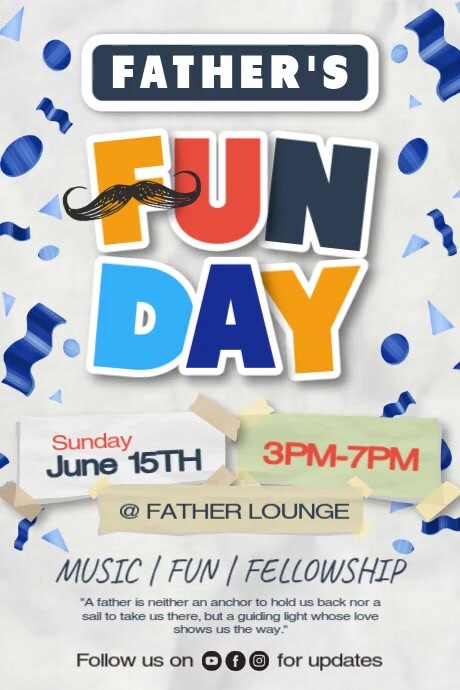 Father's Fun Day Event 海报 template