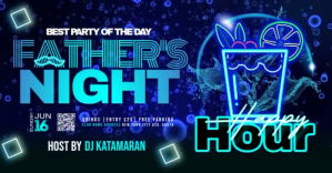 Father's Night Banner Party Invitation ภาพที่แชร์บน Facebook template