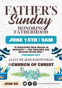 Father's Sunday Event A4 template