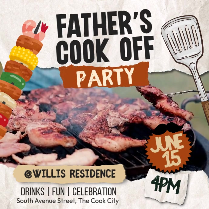 Copy of Father’s Cook-Off BBQ Party | PosterMyWall