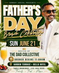 Father’s Day Brunch Celebration Flyer Instagram Portrait template