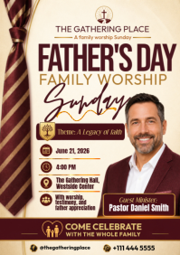 Father’s Day Family Worship Sunday A4 template