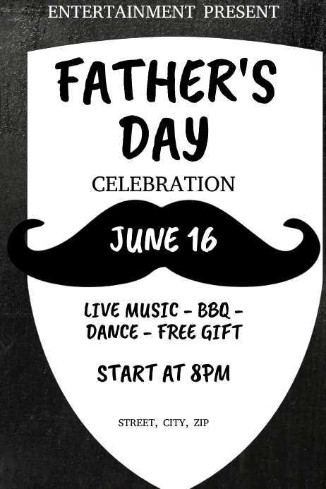 Father’s day flyer template Poster