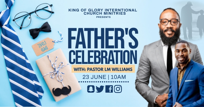 father's celebration Obraz udostępniany na Facebooku template