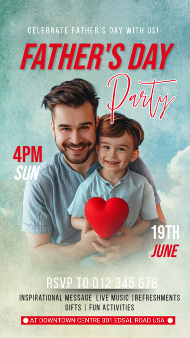 Father's day, event, party, Instagram Story template