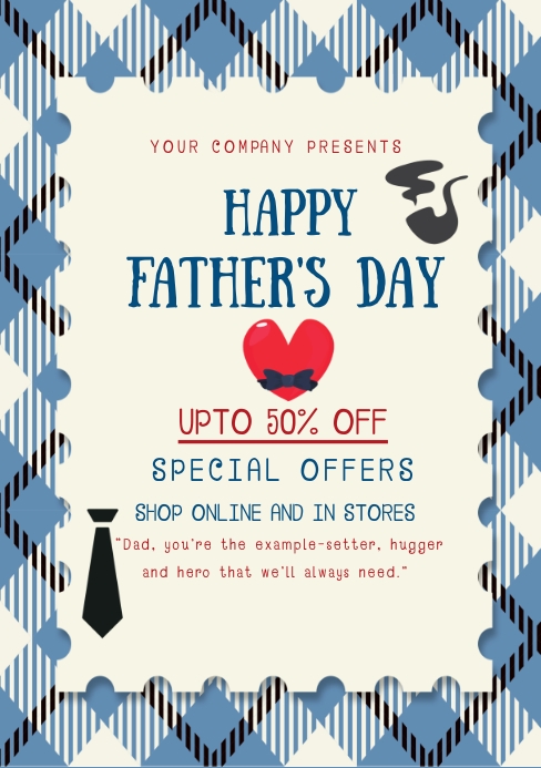 Father's day, event, party A5 template