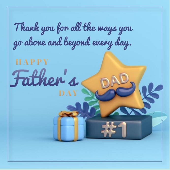 Father's day, event ,party โพสต์บน Instagram template