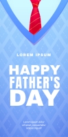Father's Day Banner Ads Bannière rétractable 3 pouces x 6 pouces template
