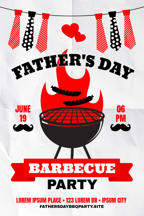 FATHER'S DAY BARBECUE POSTER Template | PosterMyWall