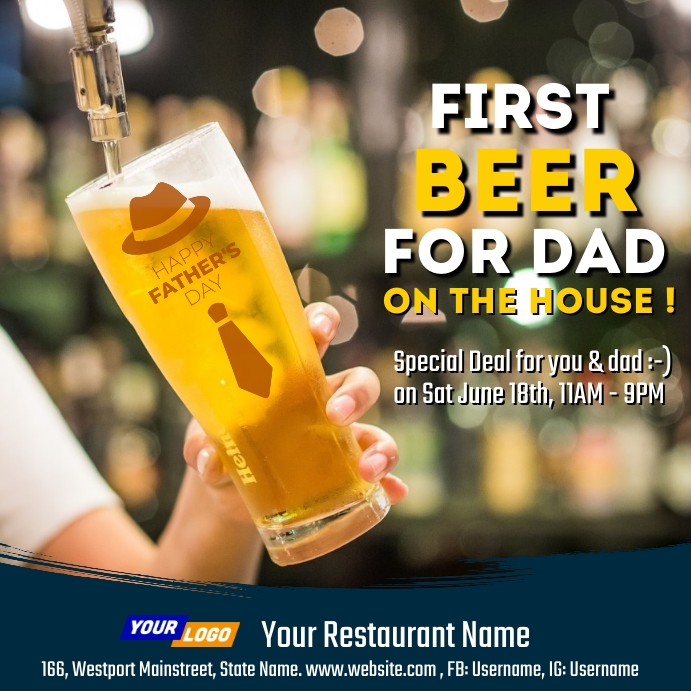 Father's Day Beer Offer Template PosterMyWall