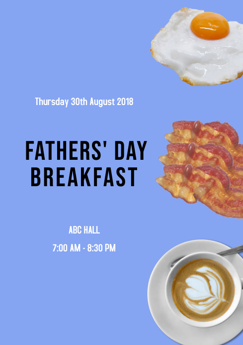 Father's Day breakfast Template | PosterMyWall