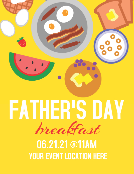 Father's Day Breakfast Flyer Templat | PosterMyWall