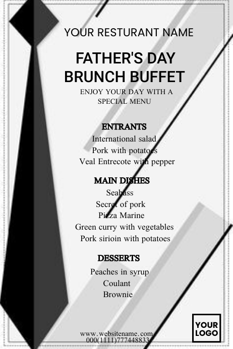Father's day brunch buffet Template | PosterMyWall