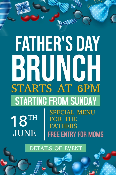 father's day brunch Template | PosterMyWall