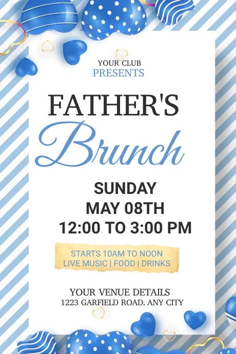 Father's day brunch Template | PosterMyWall
