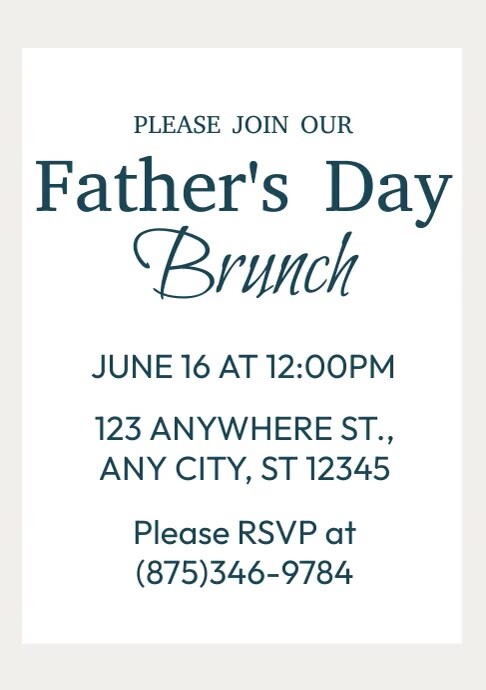 Father's Day Brunch Template | PosterMyWall