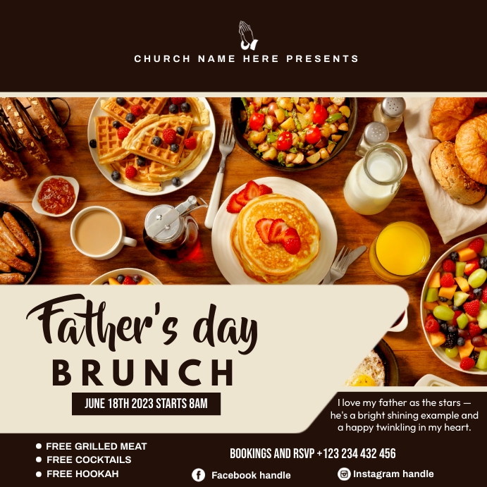 father's day brunch Template | PosterMyWall