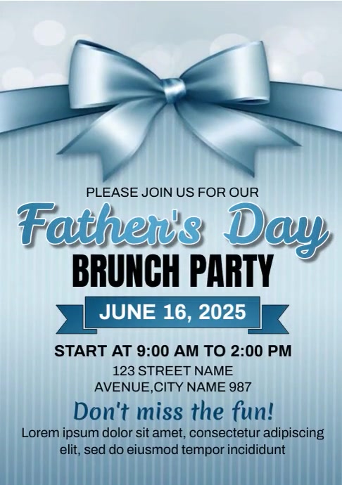 Father's Day Brunch Template | PosterMyWall