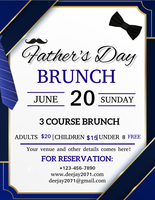 Father's Day brunch Template | PosterMyWall
