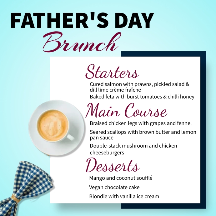 Father's Day Brunch Template | PosterMyWall