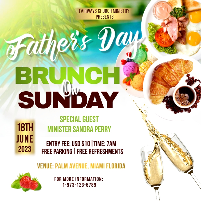 Father's Day Brunch Flyer Template | PosterMyWall