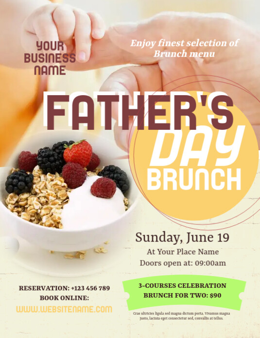 Father's Day Brunch Flyer Template | PosterMyWall