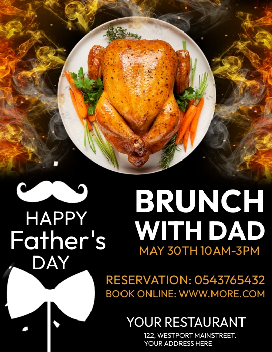 Father's Day Brunch Flyer Template | PosterMyWall