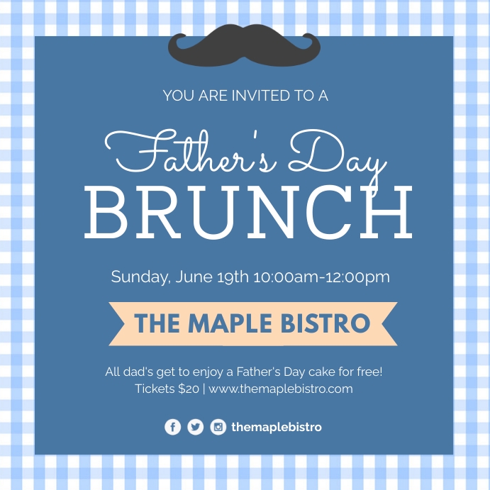 Father's Day Brunch Invitation Template | PosterMyWall