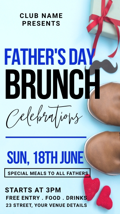 Father's Day Brunch Invitation Template | PosterMyWall
