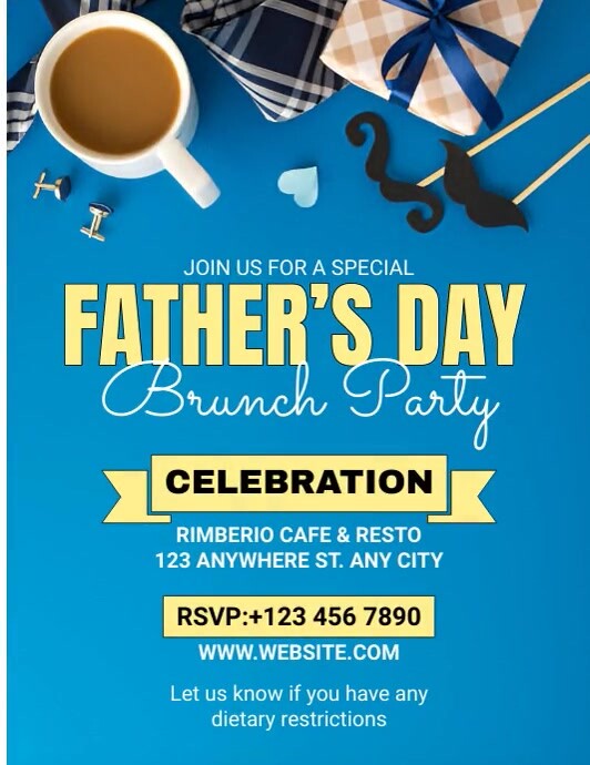 Father's Day Brunch Party Template | PosterMyWall